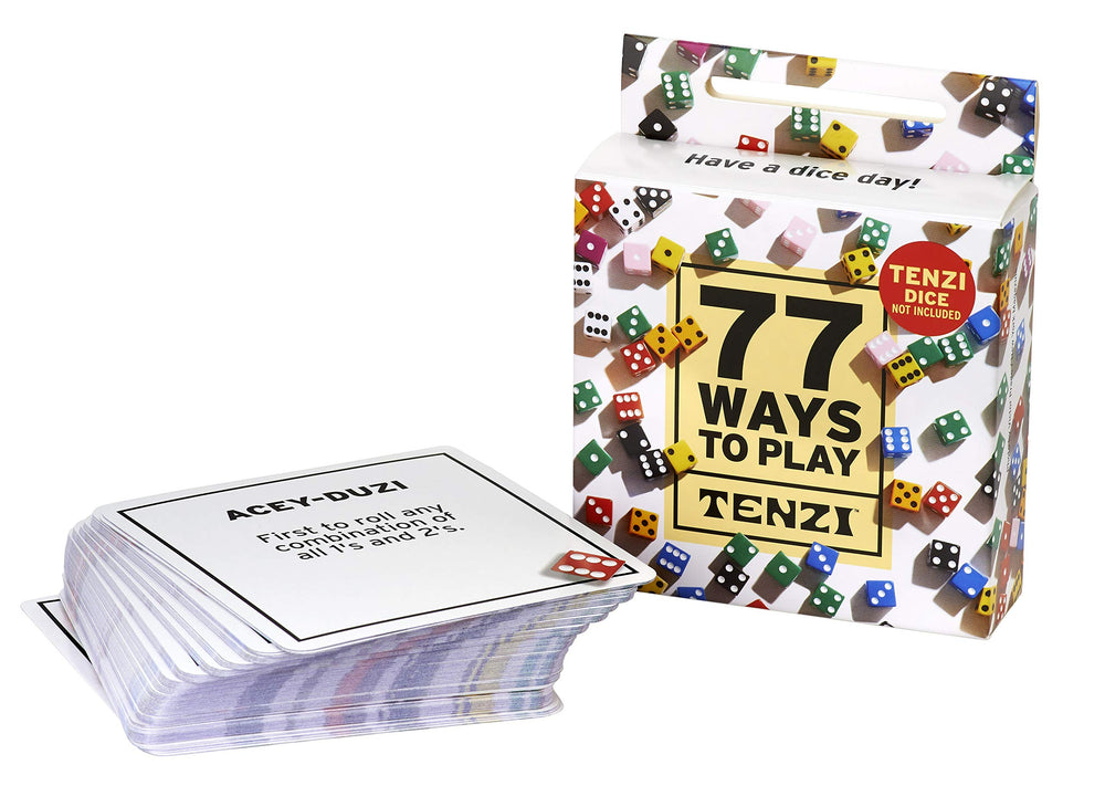TENZI 77 Ways card-set cover showcases portable fun for family nights