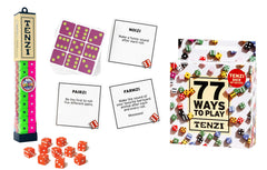 TENZI 77 Ways card set shown for endless play options