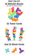 TENZI BUILDZI family game night setup for all ages.