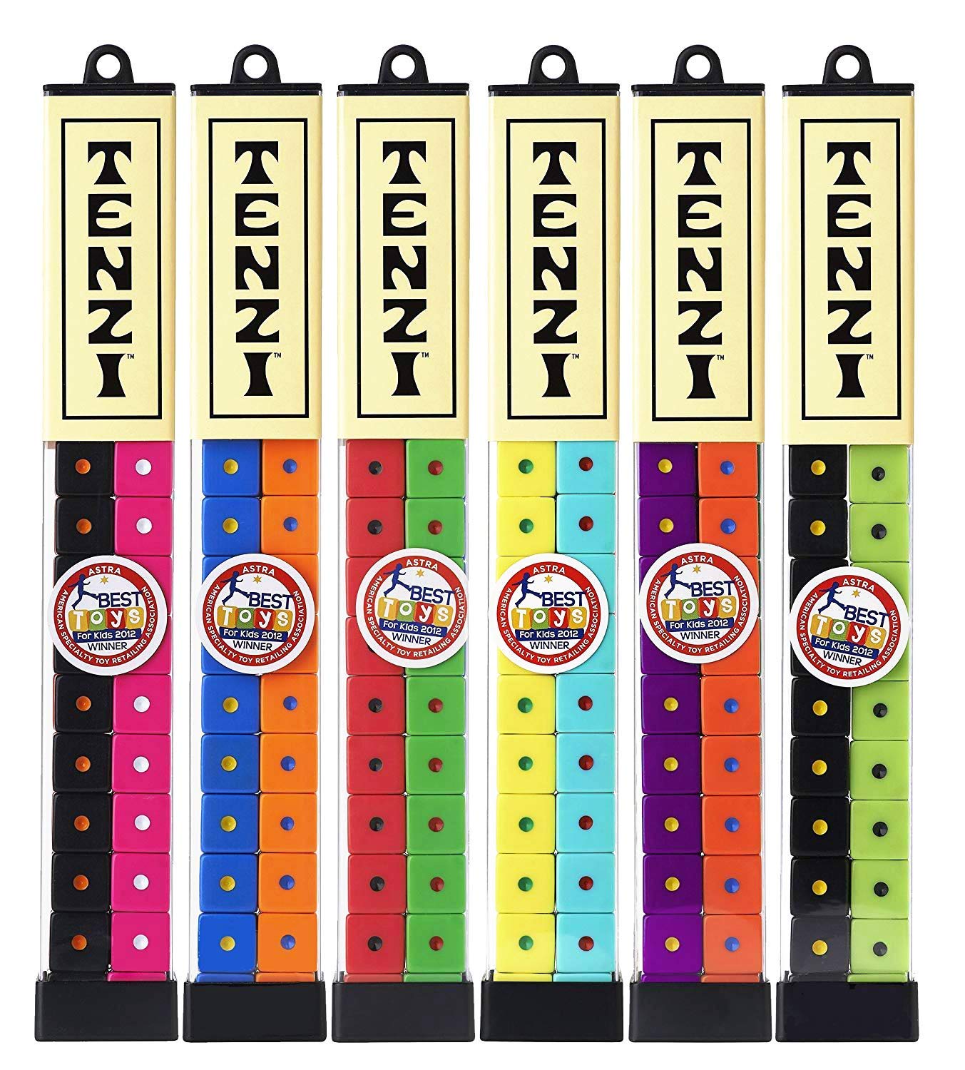 TENZI family game night setup shown for easy play