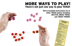 TENZI Party Pack color dice show vibrant variety for gameplay.