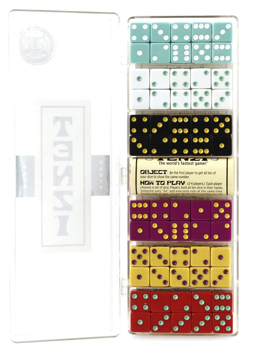 TENZI Party Pack fast-play scene shows quick rounds.