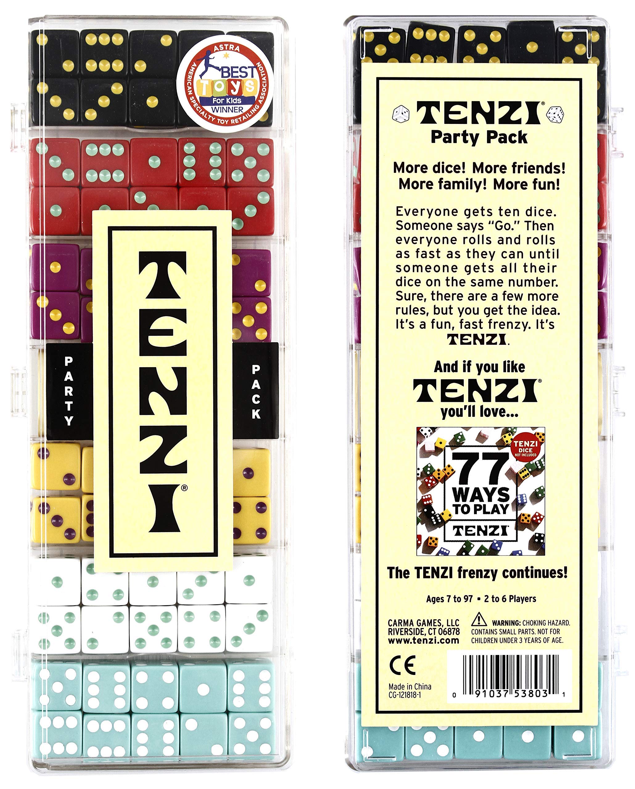 TENZI Party Pack nine ways to play for variety.