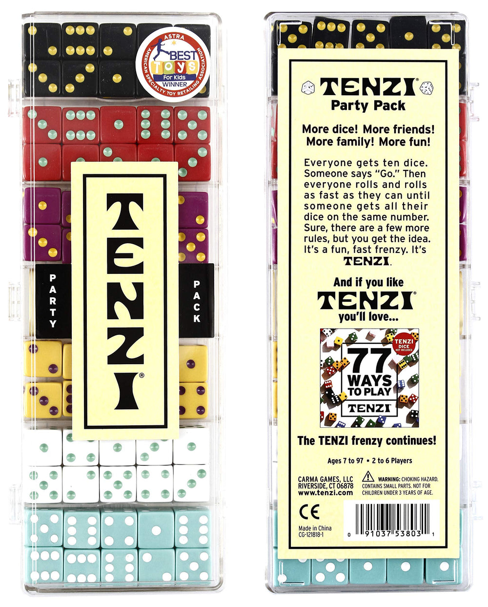 TENZI Party Pack nine ways to play for variety.