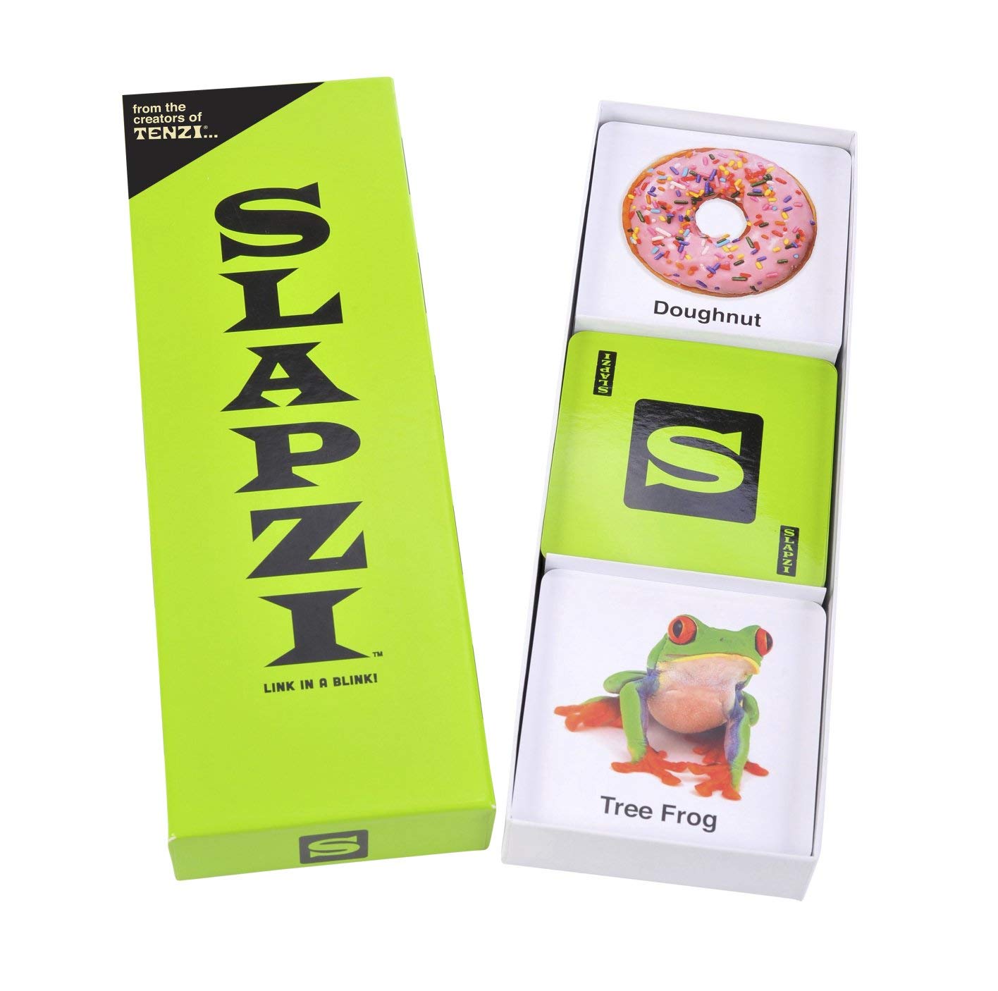 TENZI Slapzi 120 picture cards enabling fast visual clue matching.