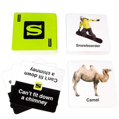 TENZI Slapzi family game night setup for 2 to 8 players.