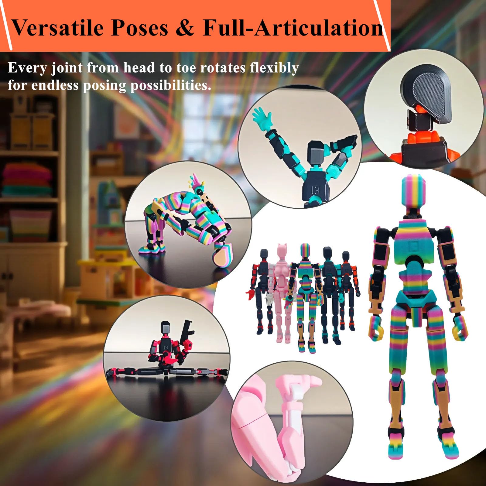 Teoboeys T13 3D-printed movable figure with full articulation for poseable scenes.