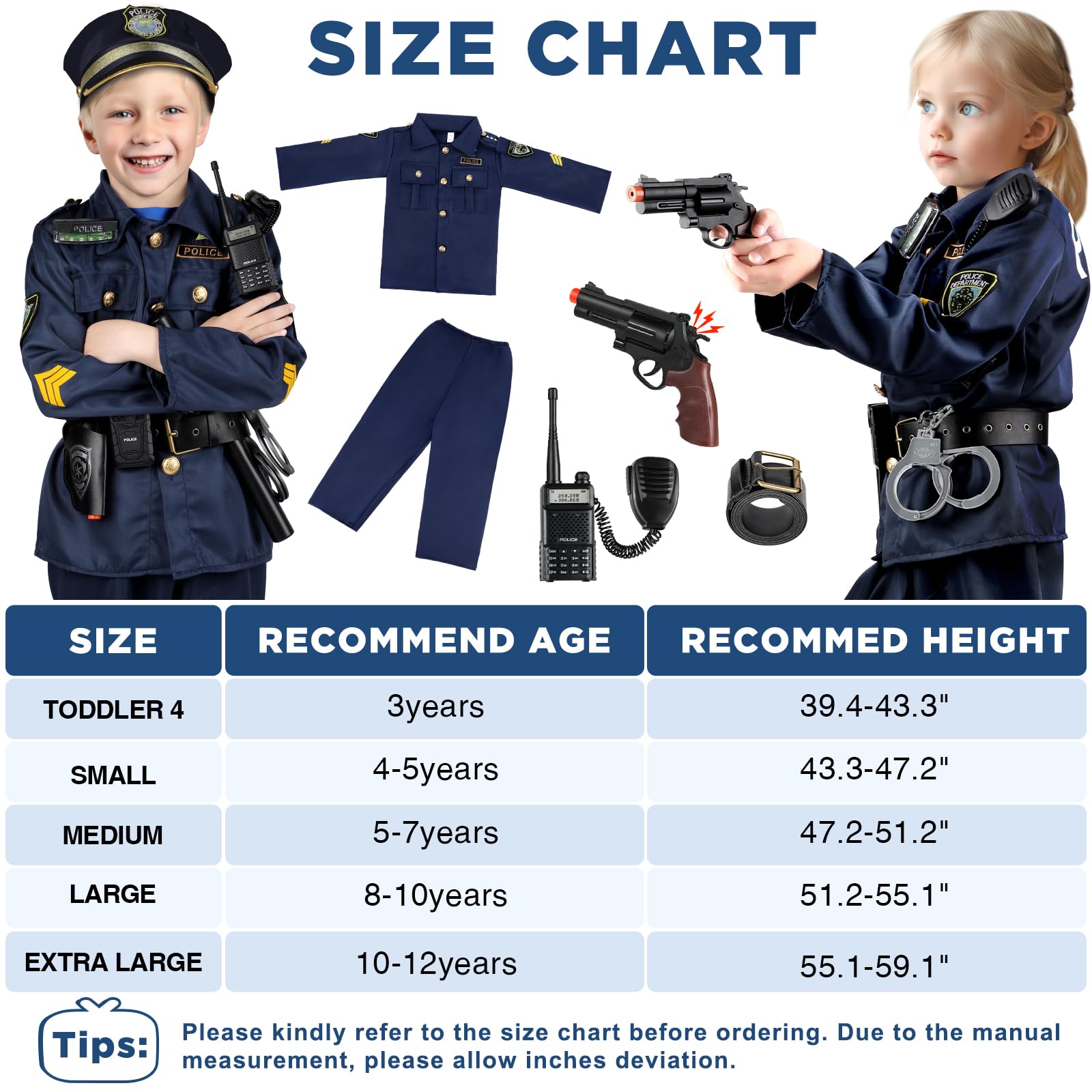 Tepsmigo police card supports pretend identification in games.
