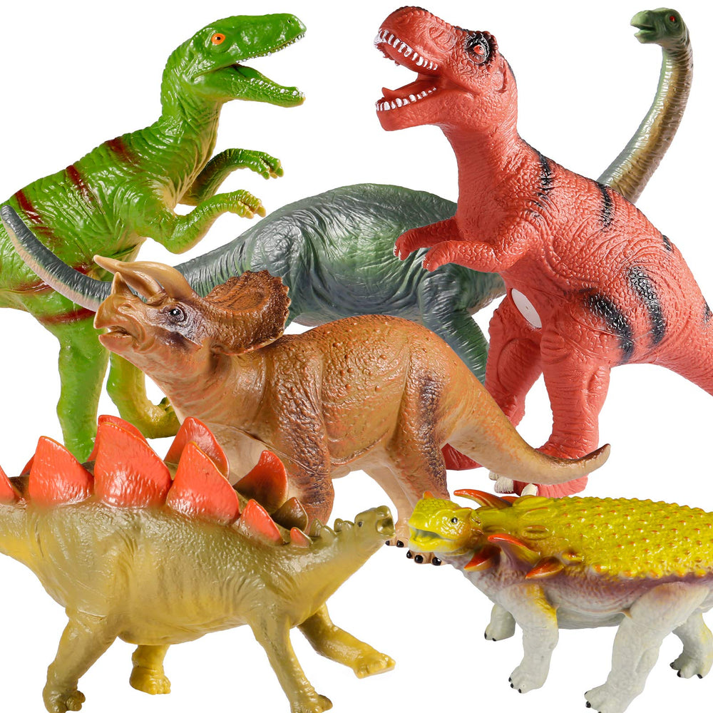 Tepsmigo Soft Dinosaur T-Rex figure with bold colors for imaginative play.