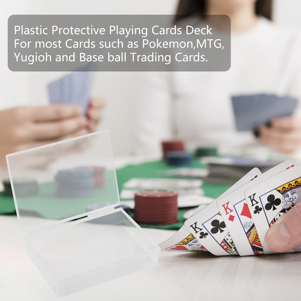 Teqooza playing card case two-pack closed lid shows secure snap closure.