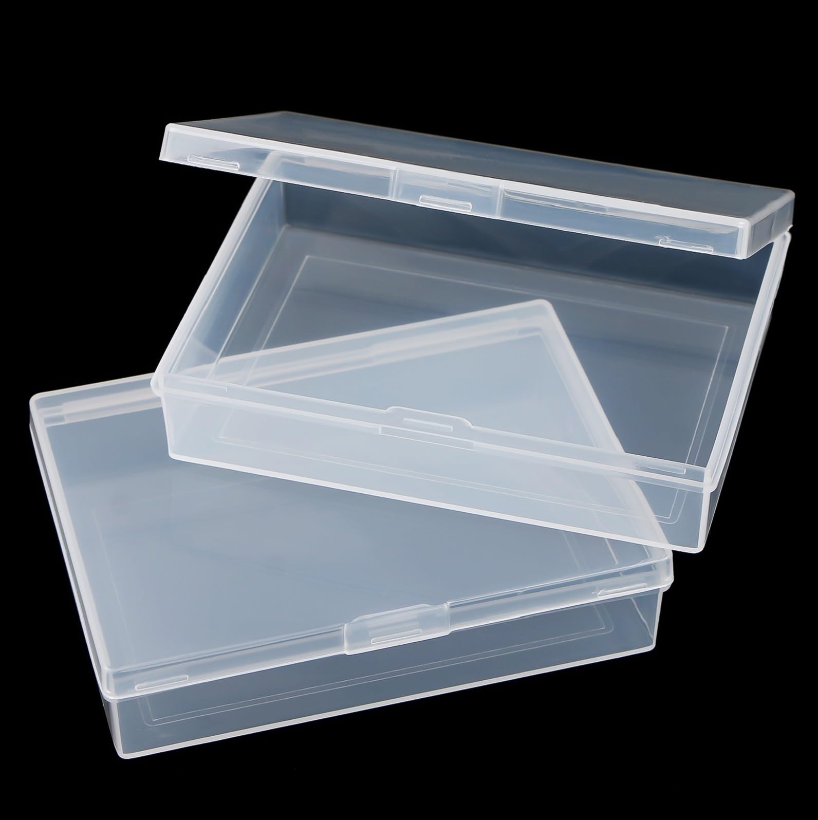 Teqooza playing card case two-pack front view for clear, organized card storage.