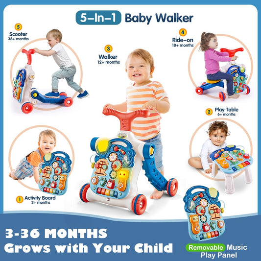 Terramus 5-in-1 walker in scooter mode encourages leg movement and balance.
