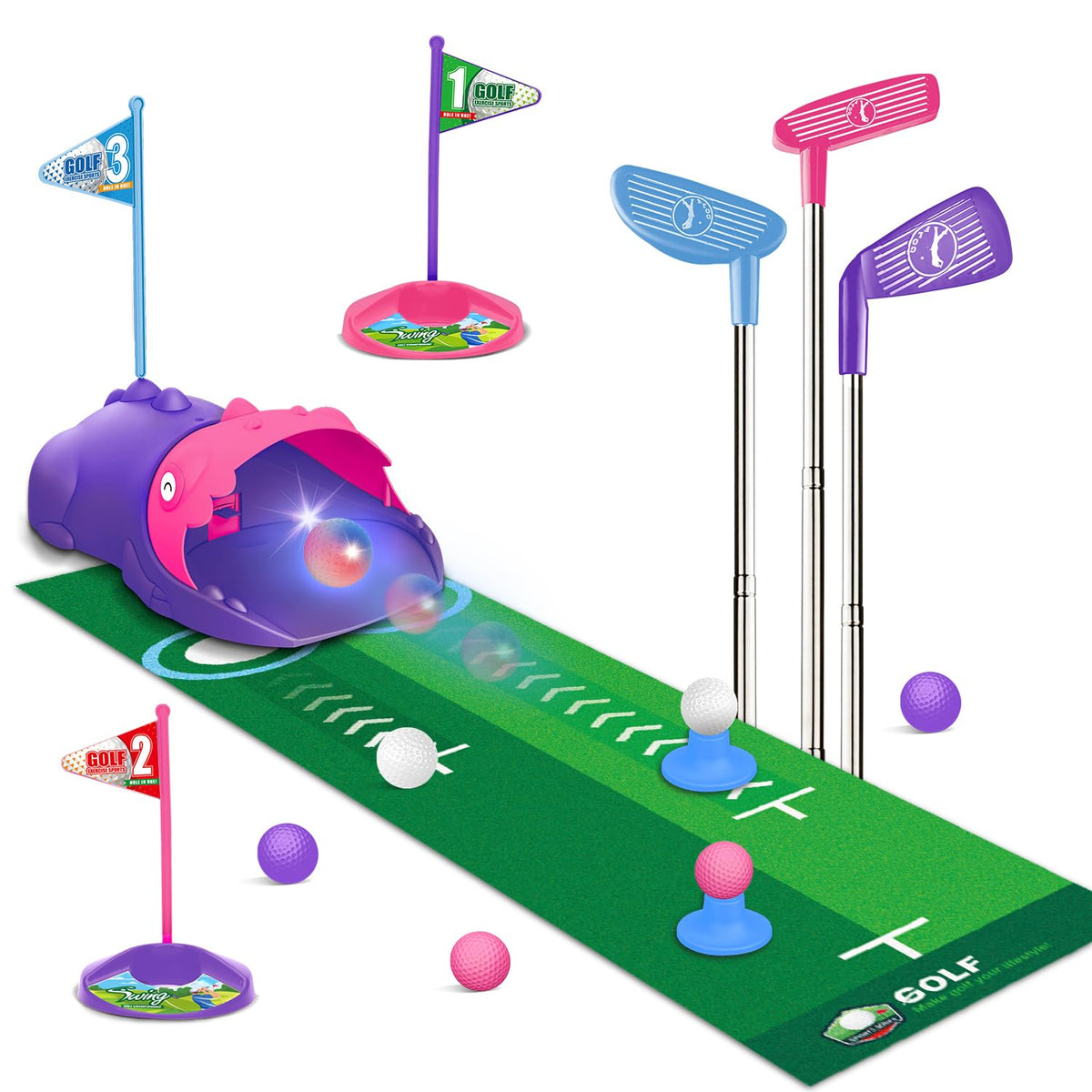 TERRAMUS dinosaur auto ball returner engaging kids during play