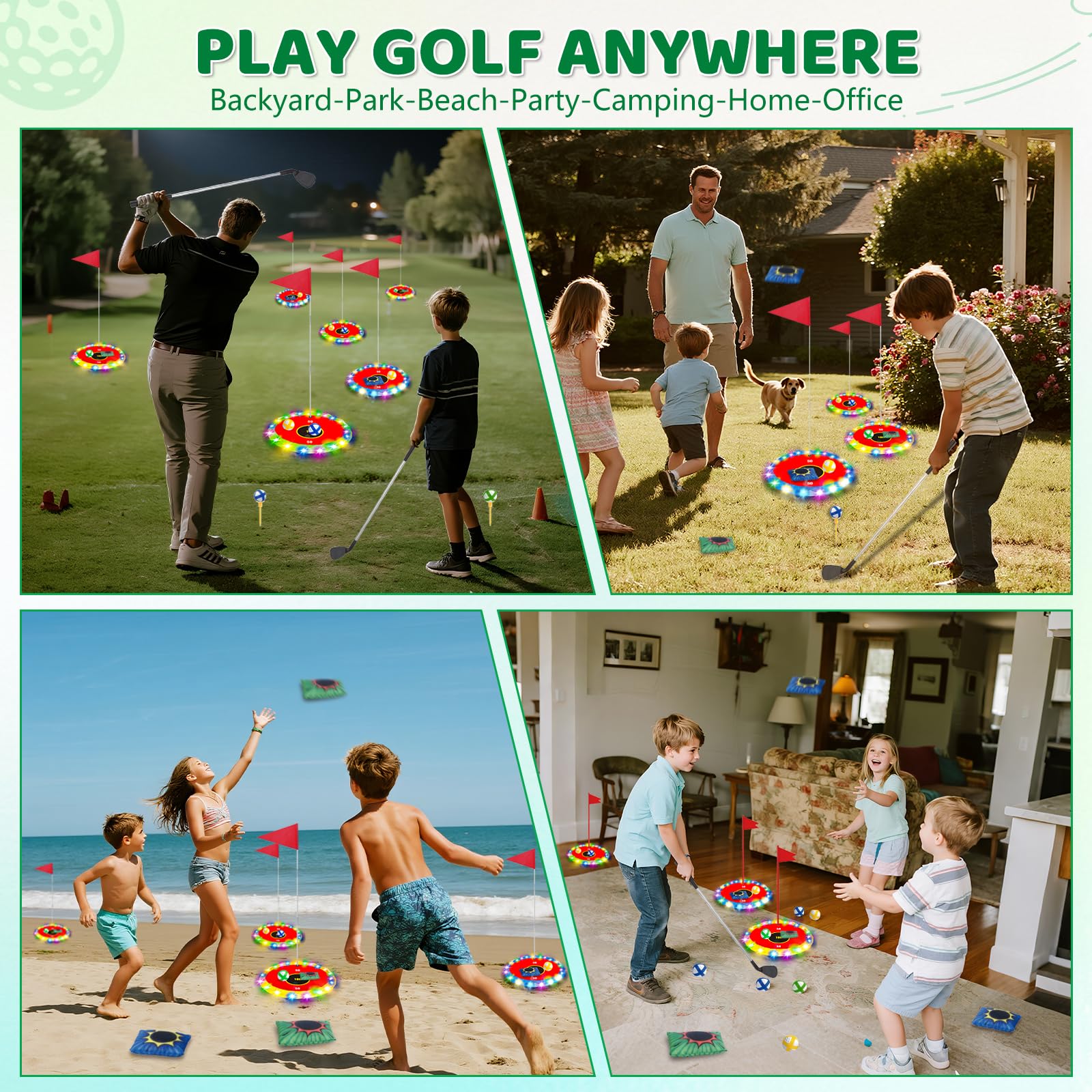 TERRAMUS Indoor flags help create mini golf courses in any room.