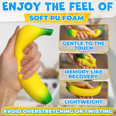 Tesorrio Fake Banana fidget on a desk adds playful decor.