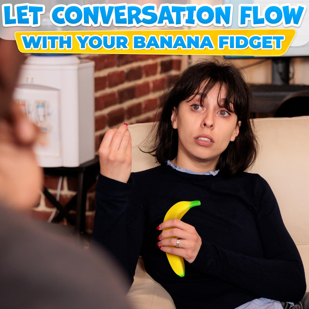 Tesorrio Fake Banana fidget features durable PU foam that resumes shape.