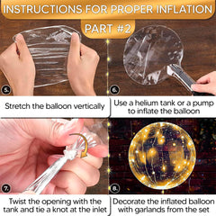 Tesorrio glow balloons with switch-friendly LEDs for easy on/off mood lighting