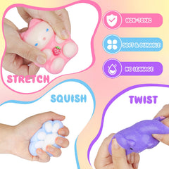 TETEMUN multicolor cat paws squishies provide soothing squeezes.