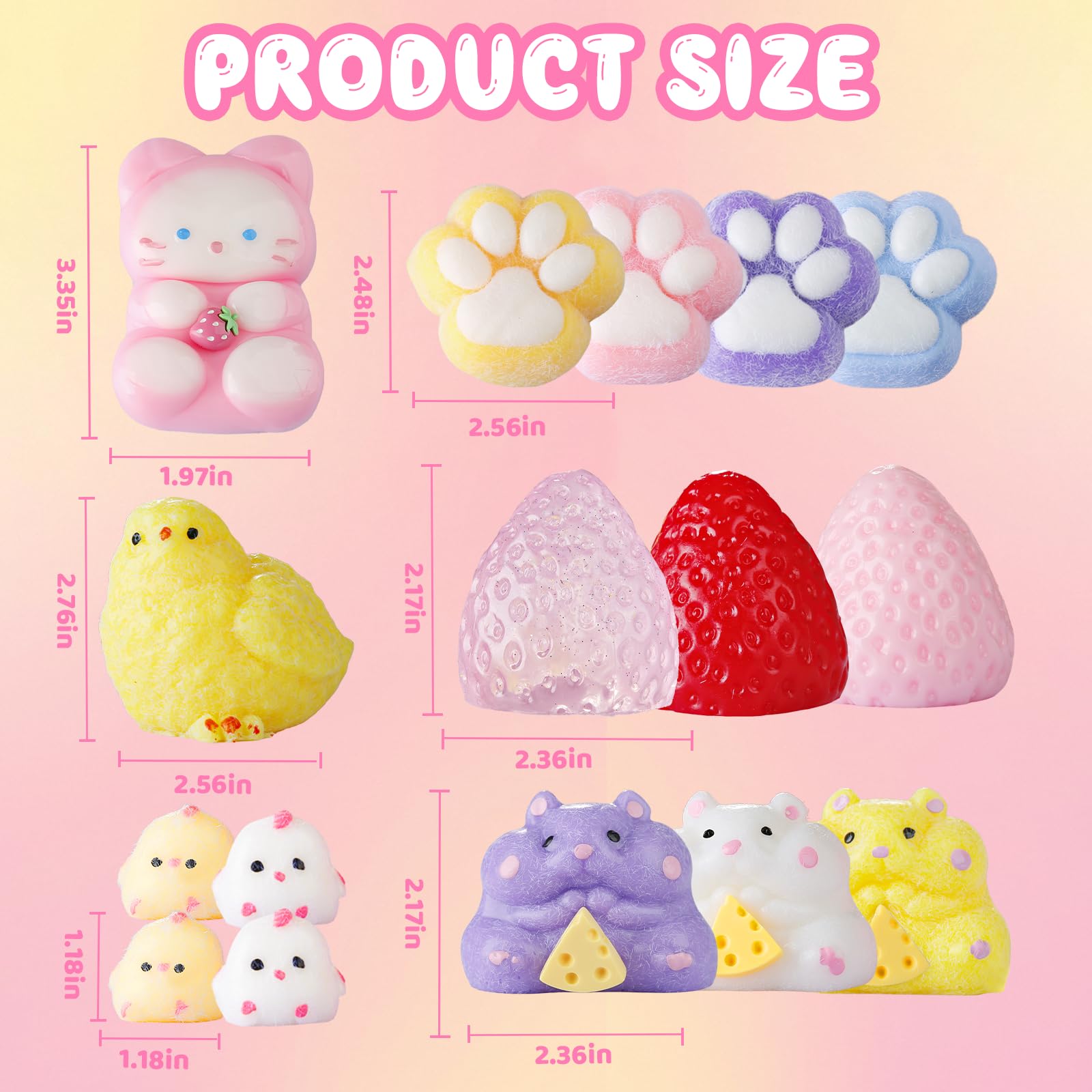 TETEMUN five-chick family squishies offer cute visual appeal during study breaks.