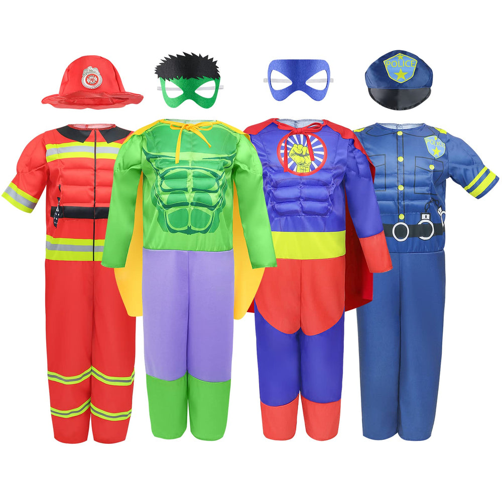 Teuevayl dress-up accessories with masks and hats enhance character themes