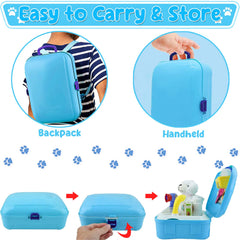 TEUVO Pet Care Playset grooming tools encourage gentle brushing and care routines.