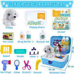 TEUVO Pet Care Playset medicine bottle supports pretend health checks during playtime.
