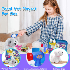 TEUVO Pet Care Playset pet carrier backpack enables easy transport during simulated pet care.