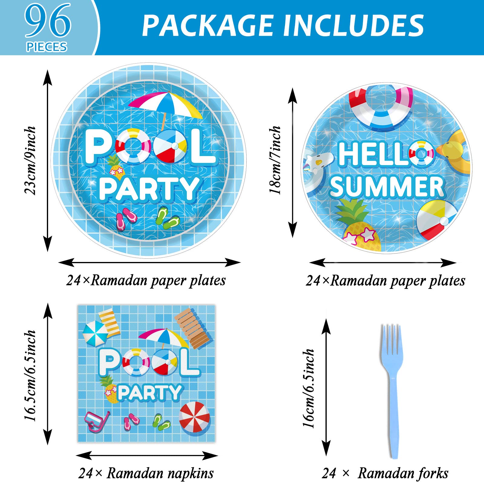Tevxj 9-inch plates with vibrant print for festive serving.