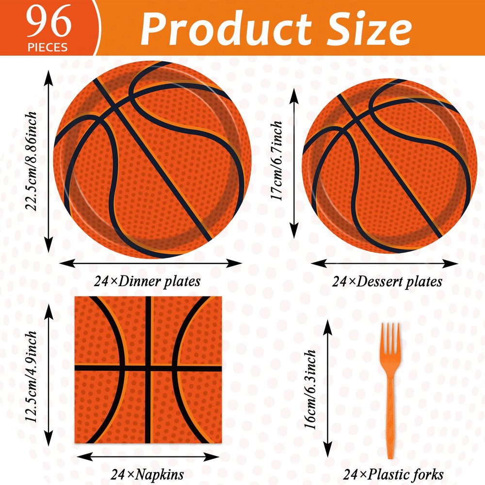 Tevxj basketball dessert plates add stylish flair for celebrations