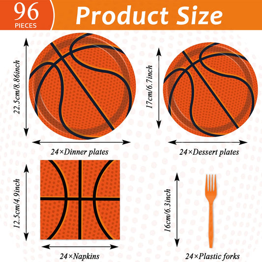 Tevxj basketball dessert plates add stylish flair for celebrations