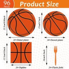 Tevxj basketball dessert plates add stylish flair for celebrations