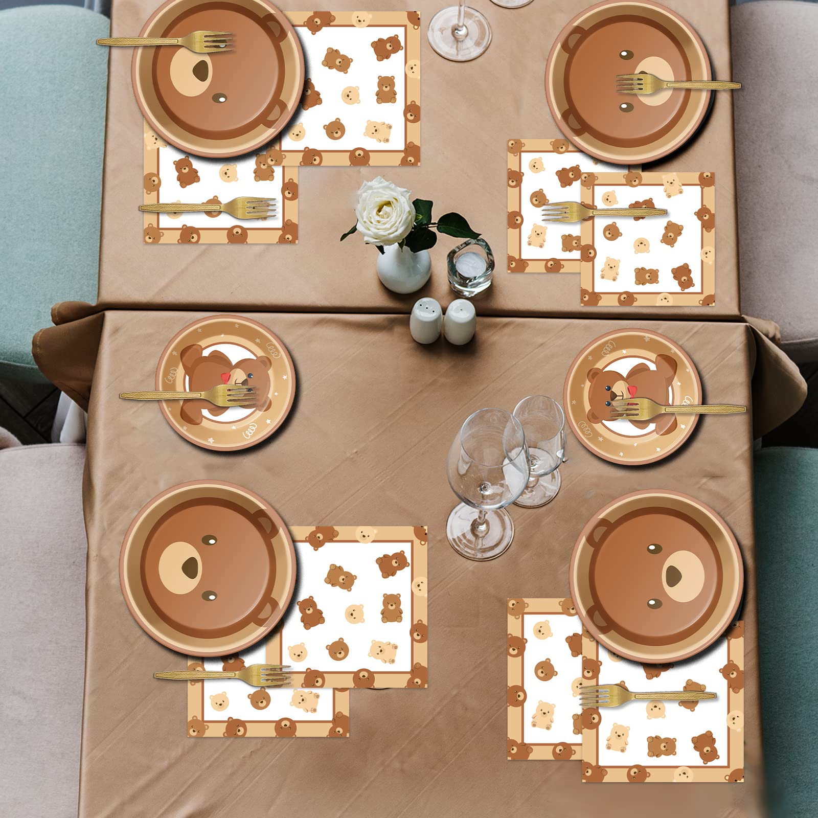 Tevxj bear party decorations complement banners and tablecloths