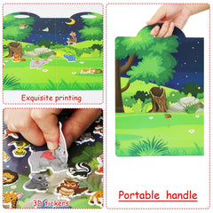 Tevxj child friendly safari clings support creative learning and decorating.