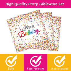 Tevxj confetti-sprinkles-napkins-6-5in offer convenient disposables for quick cleanup.