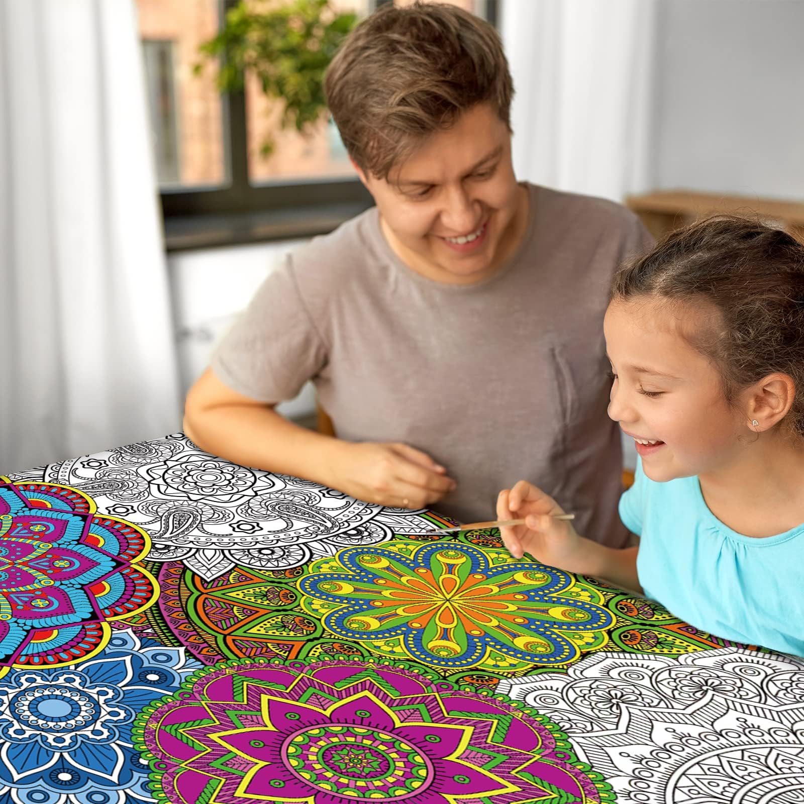Tevxj mandala poster back film protects colors from soaking
