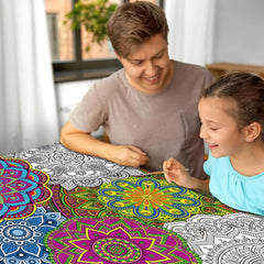 Tevxj mandala poster back film protects colors from soaking