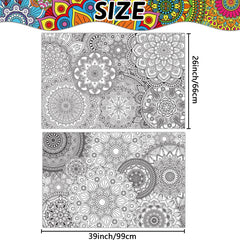 Tevxj mandala poster family coloring setup invites group creativity