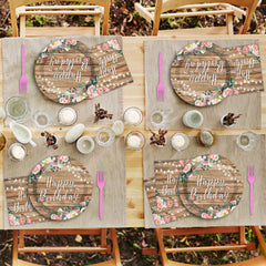 Tevxj happy birthday floral design adds warm party ambiance.