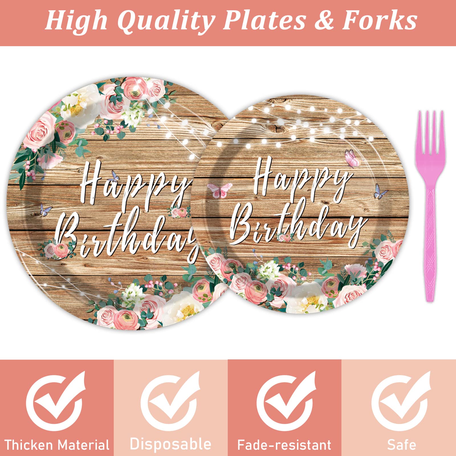 Tevxj pink forks for easy serving and cleanup at celebrations.