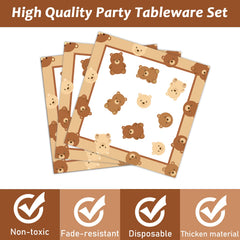 Tevxj brown plastic forks for mess-free dining