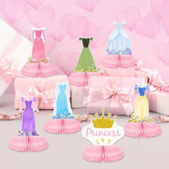 Tewess centerpiece pack includes 9pcs for cohesive princess party decor