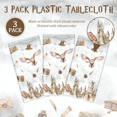 Tewess wizard tablecloth durable waterproof disposable material helps reduce cleanup after celebrations.