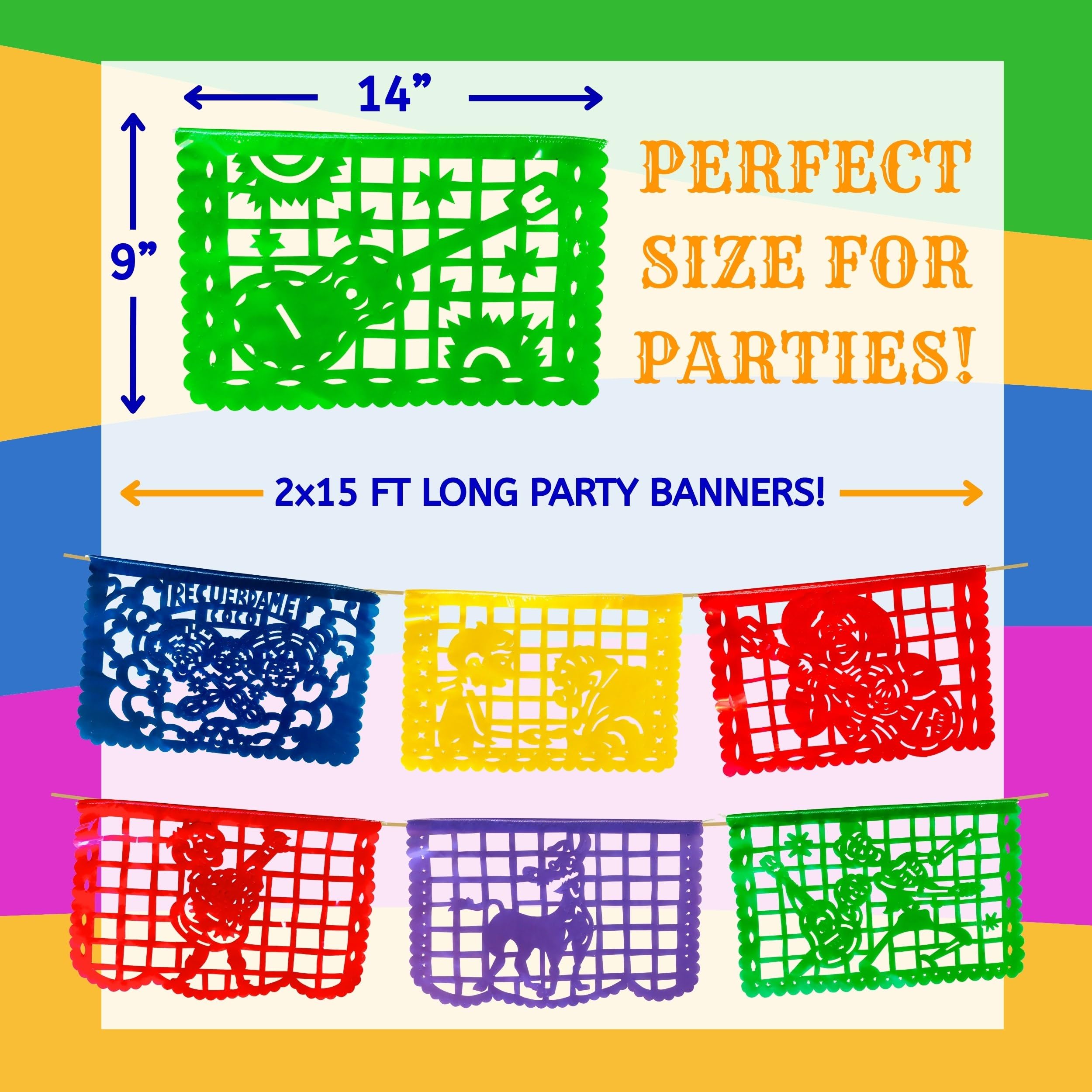 TexMex Fun Stuff 13x9 inch flag for backdrop accents