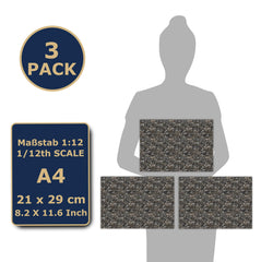 TexturKontor cottage 1:12 scale wall accents for customizable interiors