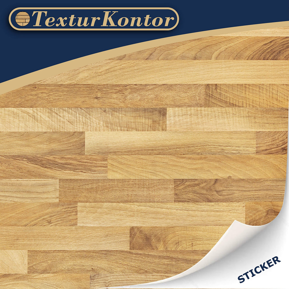 TexturKontor tropical wood laminate sheets provide warm tones for cozy dollhouse interiors.