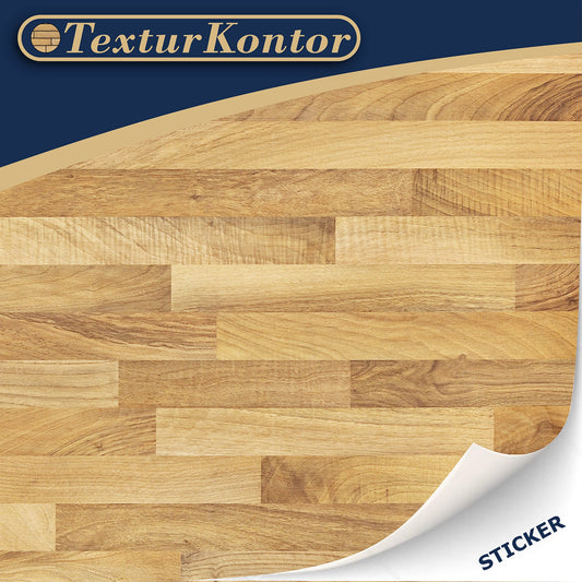 TexturKontor tropical wood laminate sheets provide warm tones for cozy dollhouse interiors.