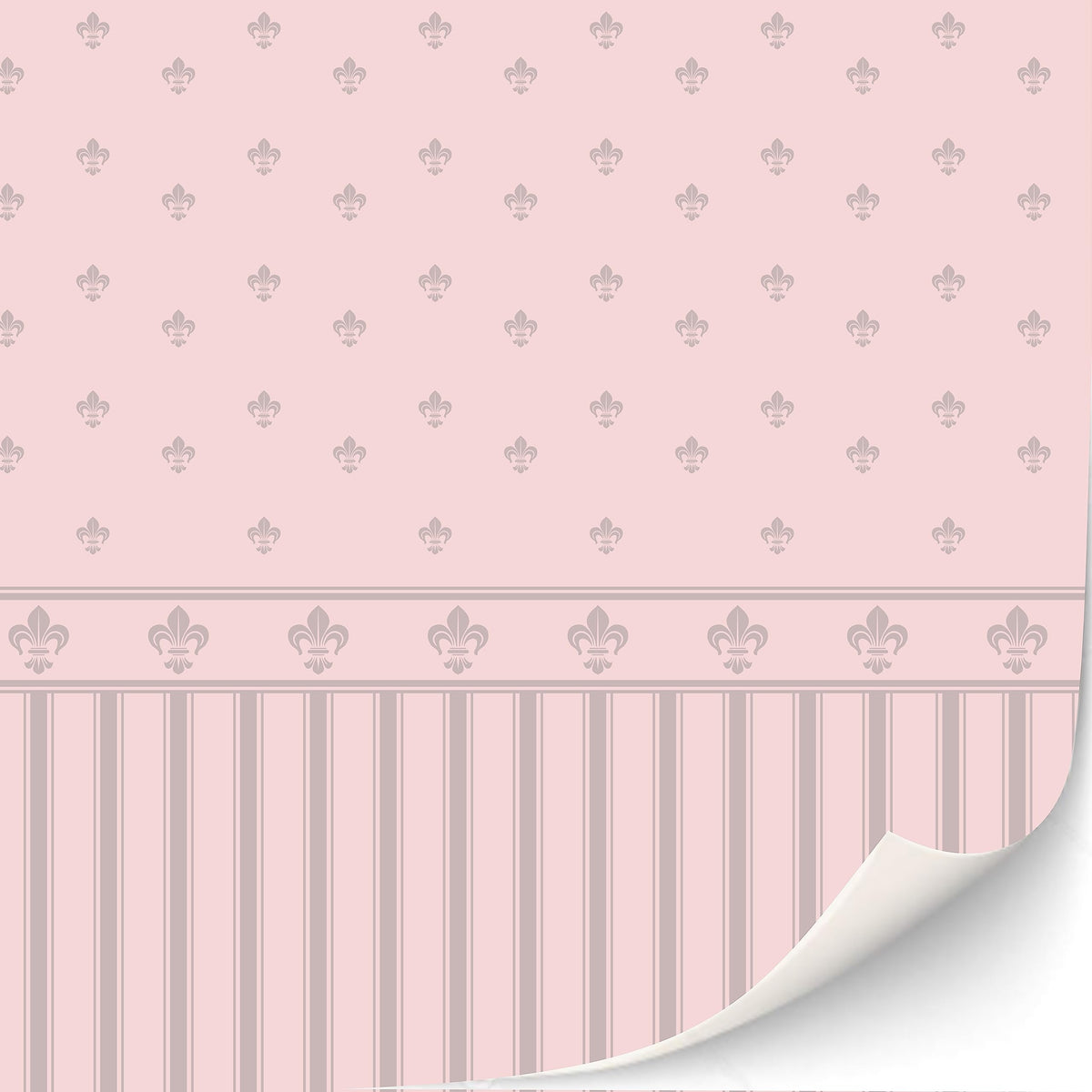 TexturKontor Lilibet classic damask wallpaper for dollhouses with easy self-adhesive backing.