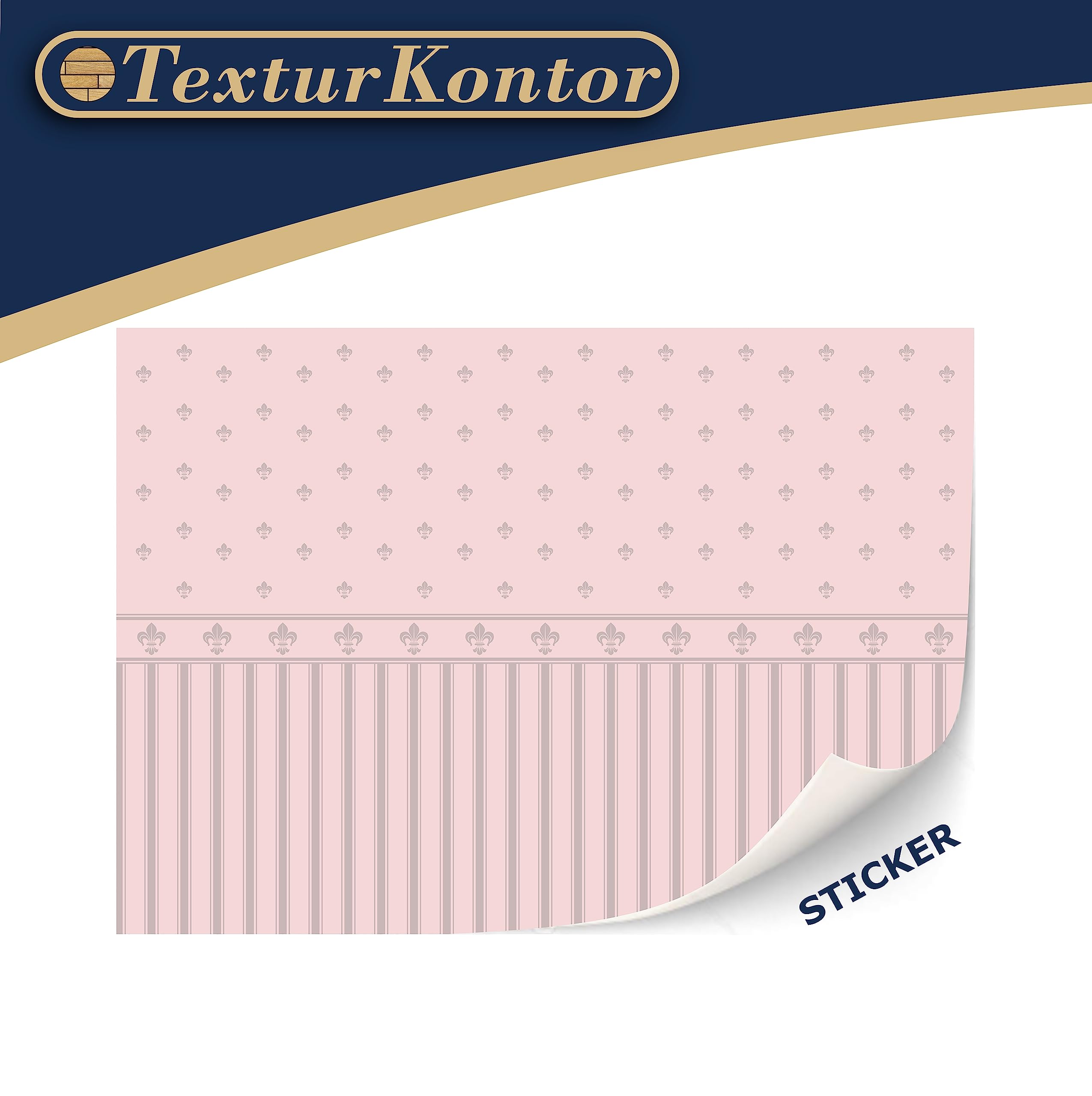 TexturKontor Lilibet dollhouse floorwallpaper, simple scissors-cut fit.