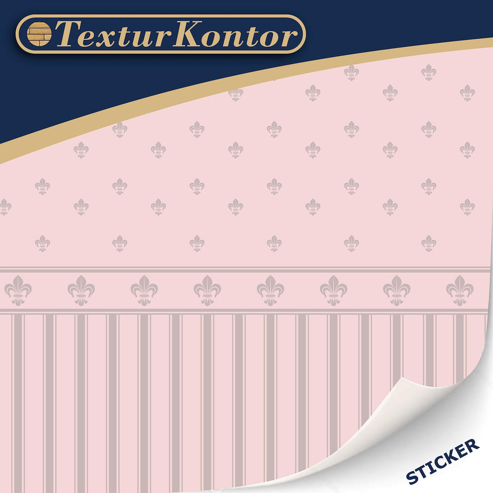 TexturKontor Lilibet Victorian brocade wallpaper for authentic miniature interiors.