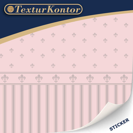 TexturKontor Lilibet Victorian brocade wallpaper for authentic miniature interiors.